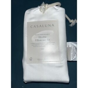 King 400 Thread Count Rayon from Bamboo‎ Pillowcases White - Casaluna